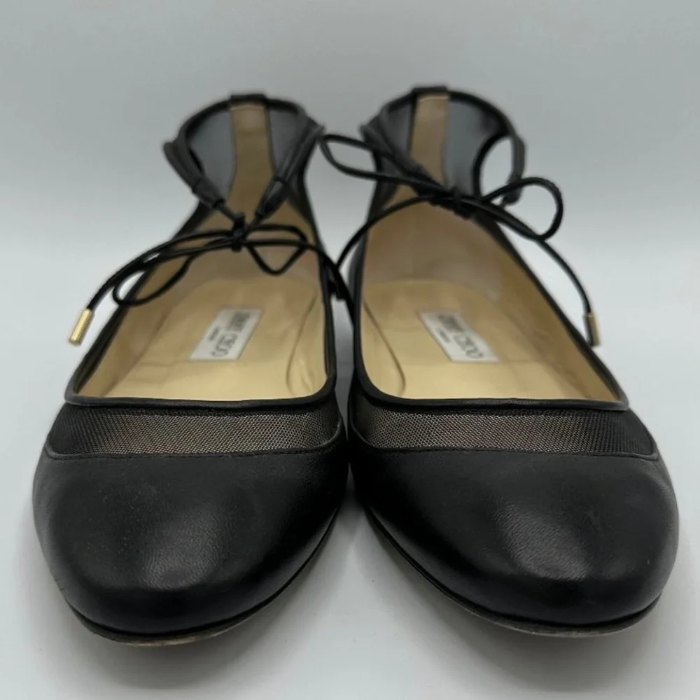✨ HP ✨ JIMMY CHOO TYLER BALLET FLAT W/ANKLE TIE (39) - Picture 4 of 13